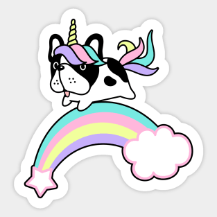 French Bulldog Puppy Unicorn Sticker